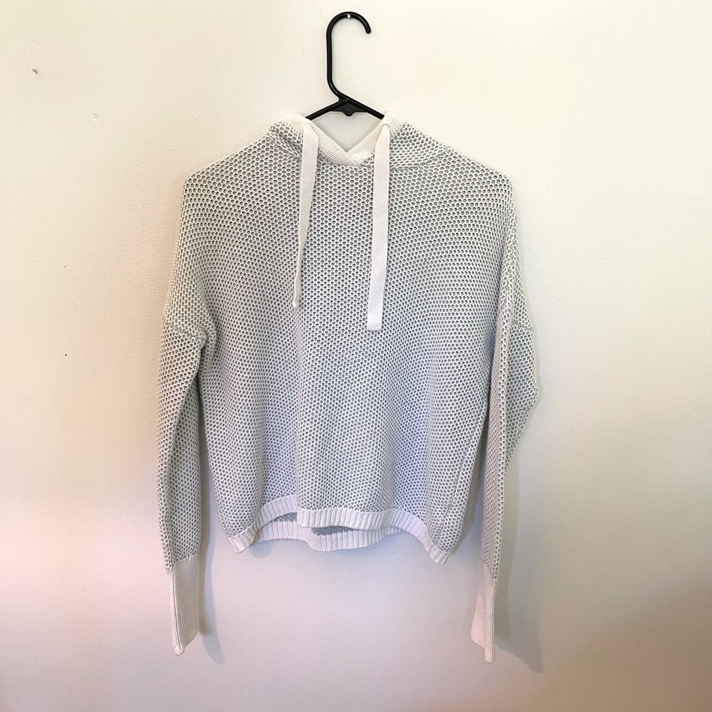 Rachel Zoe light blue/green hooded sweatshirt